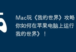 Mac玩《我的世界》攻略，教你如何在苹果电脑上运行《我的世界》！