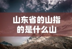 山东省的山指的是什么山