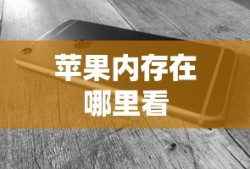 苹果内存在哪里看