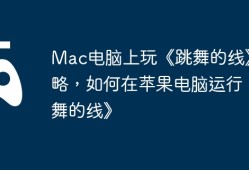 Mac电脑上玩《跳舞的线》攻略，如何在苹果电脑运行《跳舞的线》