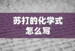 苏打的化学式怎么写
