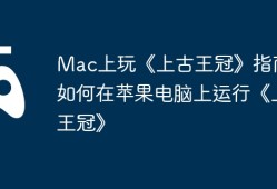 Mac上玩《上古王冠》指南，如何在苹果电脑上运行《上古王冠》