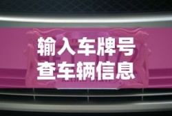 输入车牌号查车辆信息免费查询
