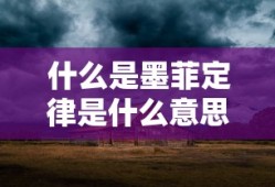 什么是墨菲定律是什么意思