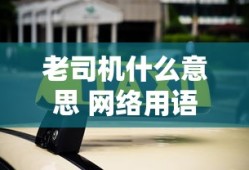 老司机什么意思 网络用语