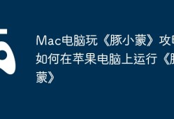 Mac电脑玩《豚小蒙》攻略，如何在苹果电脑上运行《豚小蒙》