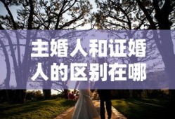 主婚人和证婚人的区别在哪里