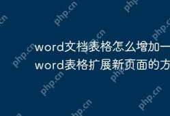 Word文档表格，如何增加一页及扩展新页面的方法