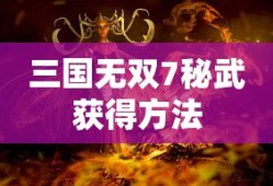 三国无双7秘武获得方法