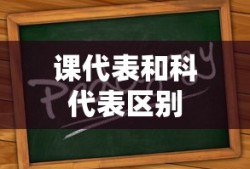 课代表和科代表区别