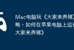 Mac电脑玩《大家来养猪》攻略，如何在苹果电脑上运行《大家来养猪》