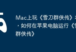 Mac上玩《雪刀群侠传》攻略，如何在苹果电脑运行《雪刀群侠传》