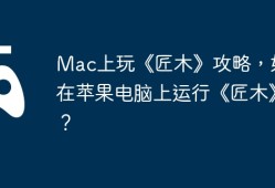 Mac上玩《匠木》攻略，如何在苹果电脑上运行《匠木》？