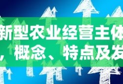 新型农业经营主体，概念、特点及未来发展趋势