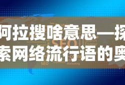 阿拉搜，网络流行语中的奥秘探索