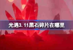 光遇3.11黑石碎片在哪里 光遇3月11日黑石碎片位置攻略