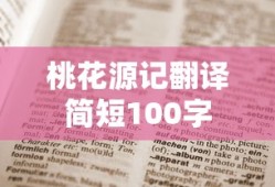 桃花源记翻译简短100字