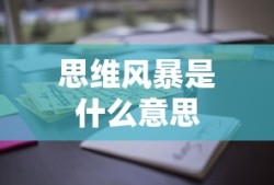 思维风暴是什么意思