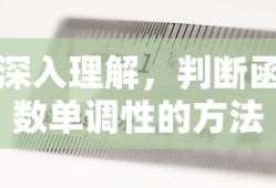 判断函数单调性的深入理解方法