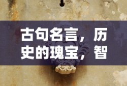古句名言，历史的瑰宝与智慧的结晶