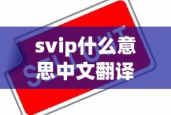 svip什么意思中文翻译