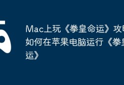 Mac上玩《拳皇命运》攻略，如何在苹果电脑运行《拳皇命运》
