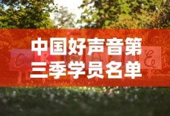 中国好声音第三季学员名单大全