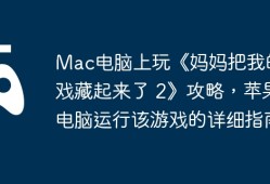 Mac电脑上玩《妈妈把我的游戏藏起来了 2》攻略，苹果电脑运行该游戏的详细指南