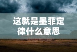 这就是墨菲定律什么意思