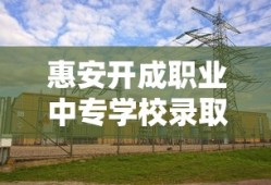 惠安开成职业中专学校录取线