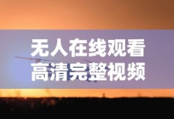 无人在线观看高清完整视频电视剧