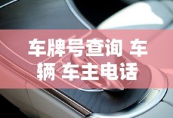 车牌号查询 车辆 车主电话