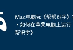 Mac电脑玩《帮帮识字》攻略，如何在苹果电脑上运行《帮帮识字》