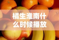 橘生淮南什么时候播放