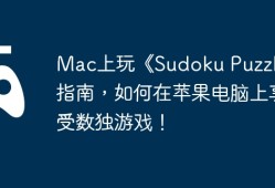 Mac上玩《Sudoku Puzzle》指南，如何在苹果电脑上享受数独游戏！