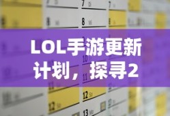 LOL手游更新计划揭秘，探寻版本206更新时刻