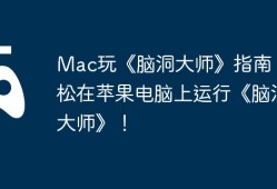 Mac玩《脑洞大师》指南，轻松在苹果电脑上运行《脑洞大师》！