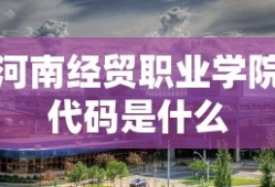河南经贸职业学院代码是什么