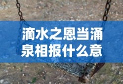 滴水之恩当涌泉相报什么意思