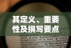 定义、重要性及撰写要点概述