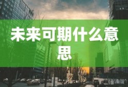 未来可期什么意思