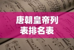 唐朝皇帝列表排名表