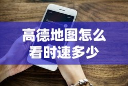 高德地图怎么看时速多少