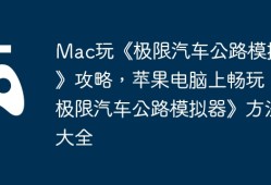 Mac玩《极限汽车公路模拟器》攻略，苹果电脑上畅玩《极限汽车公路模拟器》方法大全