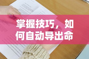 掌握技巧，如何自动导出命令框中的内容  第1张