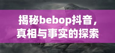 揭秘bebop抖音，真相与事实的探索  第1张