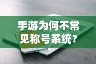 手游为何不常见称号系统？  第1张