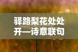 诗意联句，驿路梨花处处开  第1张