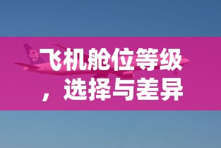 飞机舱位等级，选择与差异  第1张