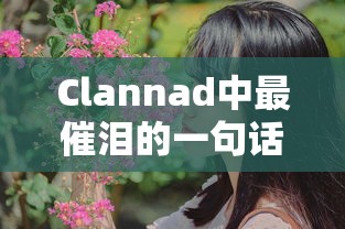 Clannad中最催泪的一句话，只要活着，总会遇见幸福的。  第1张